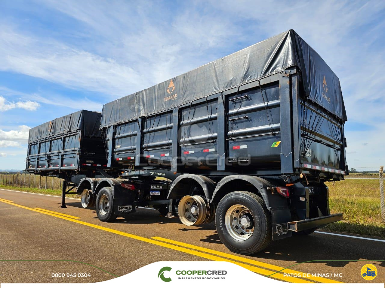 CARRETA BITREM BASCULANTE Cooper Cred Implementos Rodoviários MG PATOS DE MINAS MINAS GERAIS MG